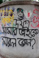 Graffiti With Protest Messages - Dhaka