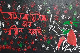 Graffiti With Protest Messages - Dhaka