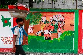 Graffiti With Protest Messages - Dhaka