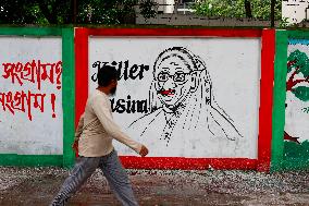 Graffiti With Protest Messages - Dhaka