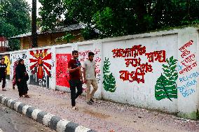 Graffiti With Protest Messages - Dhaka