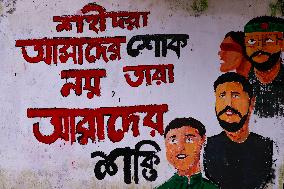 Graffiti With Protest Messages - Dhaka