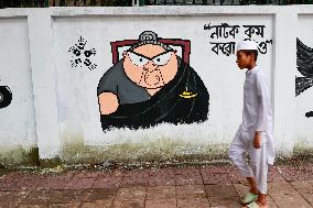 Graffiti With Protest Messages - Dhaka