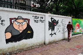 Graffiti With Protest Messages - Dhaka