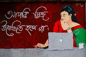 Graffiti With Protest Messages - Dhaka