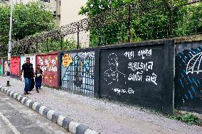 Graffiti With Protest Messages - Dhaka