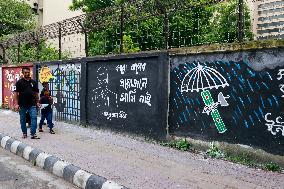 Graffiti With Protest Messages - Dhaka