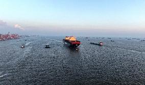 MSC SIMONA Container Ship Trial Voyage on The Yangtze River