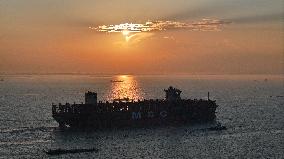 MSC SIMONA Container Ship Trial Voyage on The Yangtze River