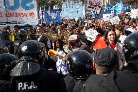 Teachers Protest In Buenos Aires, Argentina