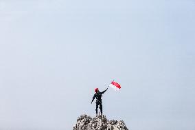 Indonesia Commemorates Independence Day At Mount Hawu Bandung