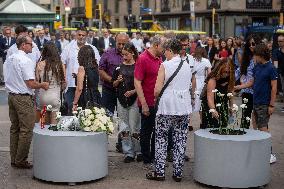 Tribute to the victims of the 17Augsut 2017 attack in Barcelona