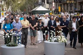 Tribute to the victims of the 17Augsut 2017 attack in Barcelona