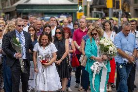 Tribute to the victims of the 17Augsut 2017 attack in Barcelona