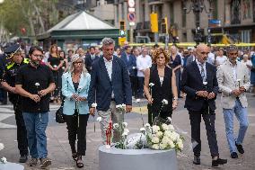 Tribute to the victims of the 17Augsut 2017 attack in Barcelona