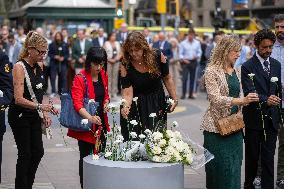 Tribute to the victims of the 17Augsut 2017 attack in Barcelona