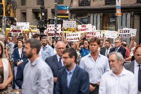 Tribute Act To The Fatal Victims Of The Terrorist Attack On Las Ramblas And Cambrils.