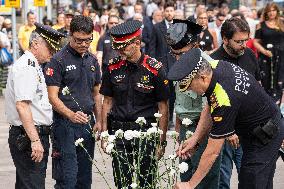 Tribute Act To The Fatal Victims Of The Terrorist Attack On Las Ramblas And Cambrils.