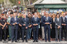 Tribute Act To The Fatal Victims Of The Terrorist Attack On Las Ramblas And Cambrils.