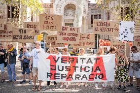 Pro-independence Entities And Platform 17A Gather In Front Of The TSJ.