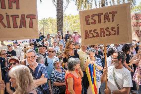 Pro-independence Entities And Platform 17A Gather In Front Of The TSJ.