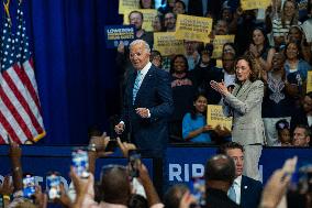 Harris And Biden Make First Joint Appearance Since Ticket Change - Maryland