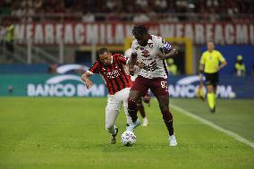 Italian soccer Serie A match - AC Milan vs Torino FC