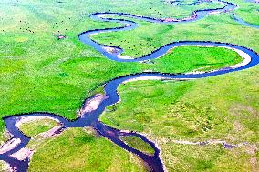 The Meandering Morgele River in Hulunbuir