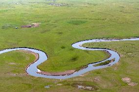 The Meandering Morgele River in Hulunbuir