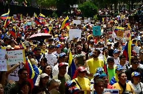 Venezuelans Protest Against Maduro After The Venezuelan Presidential Elections