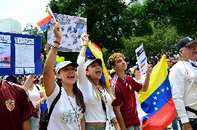 Venezuelans Protest Against Maduro After The Venezuelan Presidential Elections