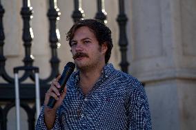 Venezuelan Community Protest At Commerce Square  In Lisbon, Portugal