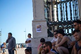 Venezuelan Community Protest At Commerce Square  In Lisbon, Portugal