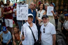 Protest In Barcelona By Supporters Of The Venezuelan Opposition