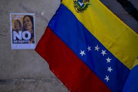 Venezuelan Community Protest At Commerce Square  In Lisbon, Portugal