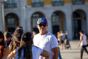 Venezuelan Community Protest At Commerce Square  In Lisbon, Portugal