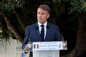 Emmanuel Macron At The 80Th Anniversary Of Bormes Les Mimosas Liberation