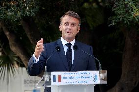 Emmanuel Macron At The 80Th Anniversary Of Bormes Les Mimosas Liberation