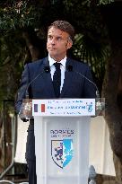 Emmanuel Macron At The 80Th Anniversary Of Bormes Les Mimosas Liberation