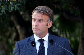 Emmanuel Macron At The 80Th Anniversary Of Bormes Les Mimosas Liberation