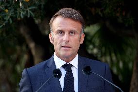 Emmanuel Macron At The 80Th Anniversary Of Bormes Les Mimosas Liberation