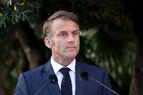 Emmanuel Macron At The 80Th Anniversary Of Bormes Les Mimosas Liberation