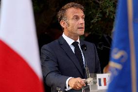 Emmanuel Macron At The 80Th Anniversary Of Bormes Les Mimosas Liberation