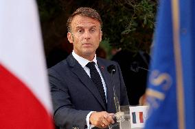 Emmanuel Macron At The 80Th Anniversary Of Bormes Les Mimosas Liberation