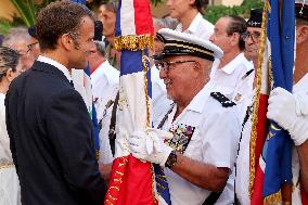 Emmanuel Macron At The 80Th Anniversary Of Bormes Les Mimosas Liberation