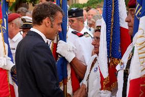 Emmanuel Macron At The 80Th Anniversary Of Bormes Les Mimosas Liberation