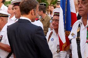 Emmanuel Macron At The 80Th Anniversary Of Bormes Les Mimosas Liberation