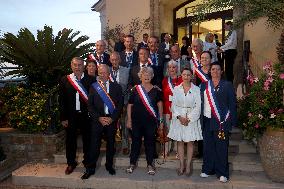 Emmanuel Macron At The 80Th Anniversary Of Bormes Les Mimosas Liberation