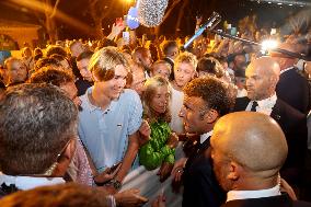 Emmanuel Macron At The 80Th Anniversary Of Bormes Les Mimosas Liberation