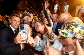 Emmanuel Macron At The 80Th Anniversary Of Bormes Les Mimosas Liberation